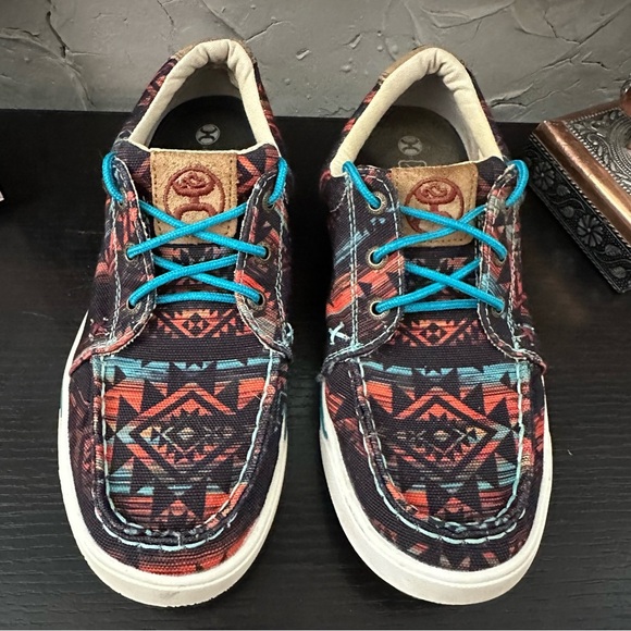Twisted X Women's Hooey Loper, Moc Toe, Midnight Aztec Driving Sneaker Shoe S: 7 - Picture 3 of 9